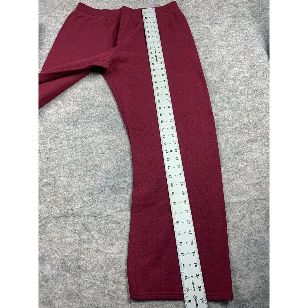 NWOT Hanes Large Comfort Blend Sweatpants Pull On Elastic Waist Womens Burgundy - Image 8