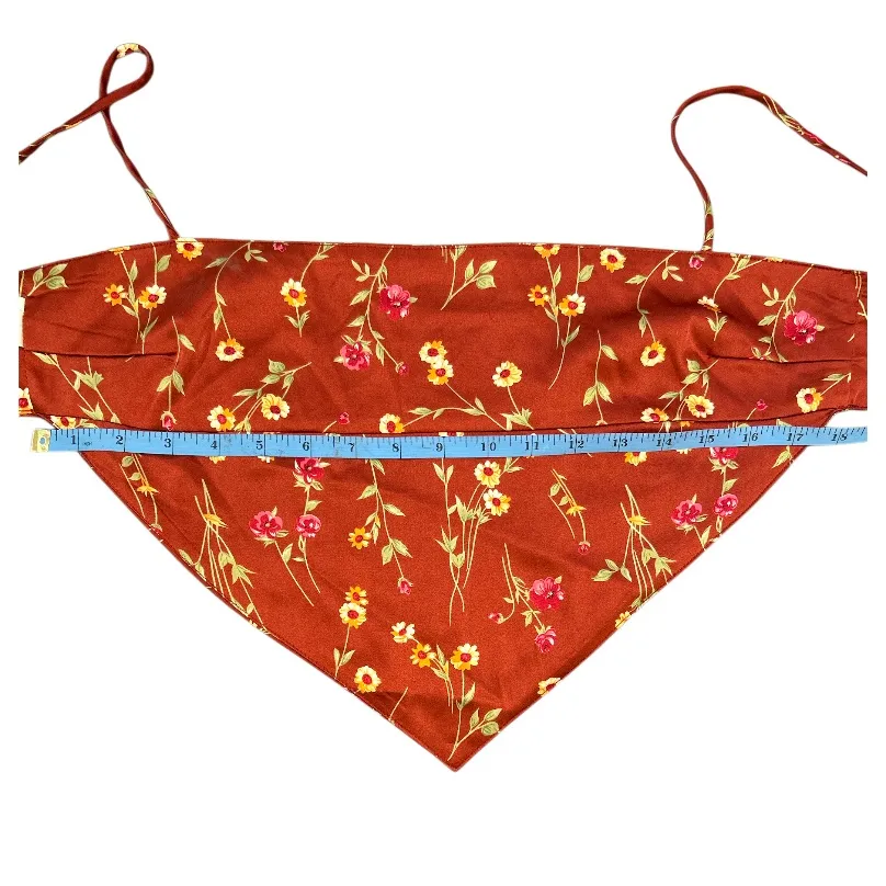 Danielle Bernstein Bandana Top in Roses and Daisies Redwood LARGE - Image 5