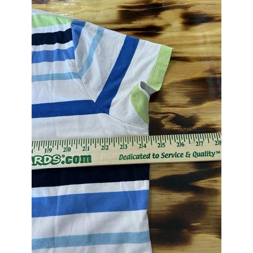 Chaps ladies t-shirt size 3X (96%cotton 4 % spandex) Stripe‎ Classic Preppy City - Image 4