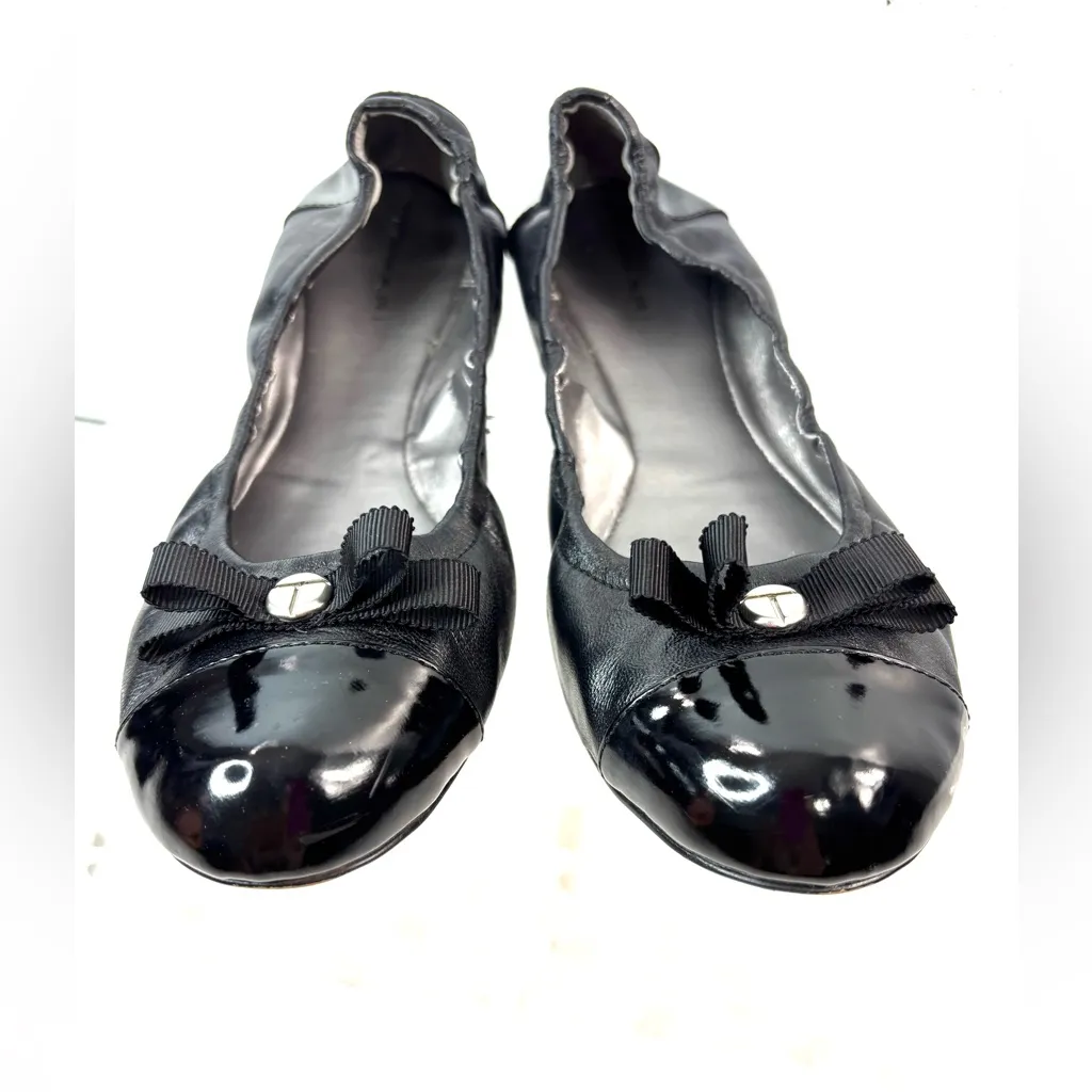 Talbots 10 GIBSON Patent Leather Bow Logo Flats - Image 8