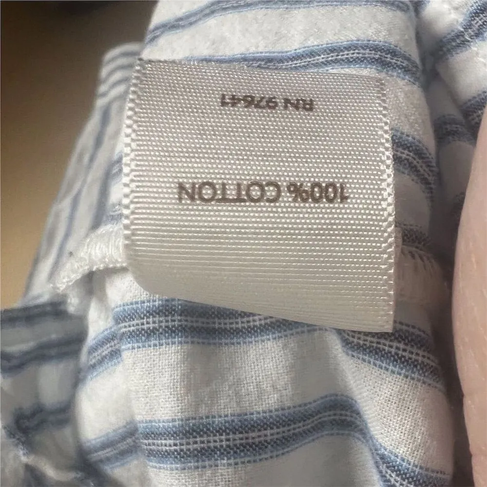 J. Jill Women's‎ XL Blue Striped Button - Image 3