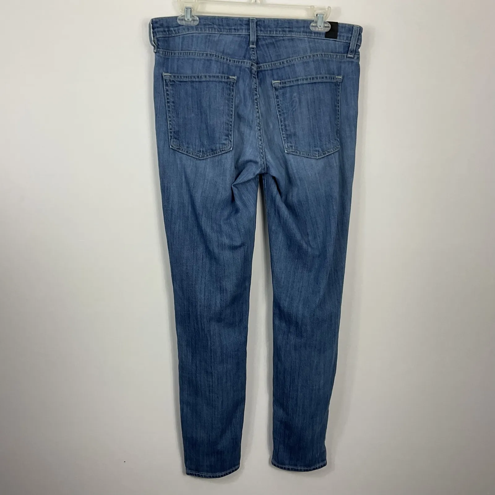 Vince Mason Relaxed Rolled Women's Jeans Size 28 Blue Distressed Denim - Image 4