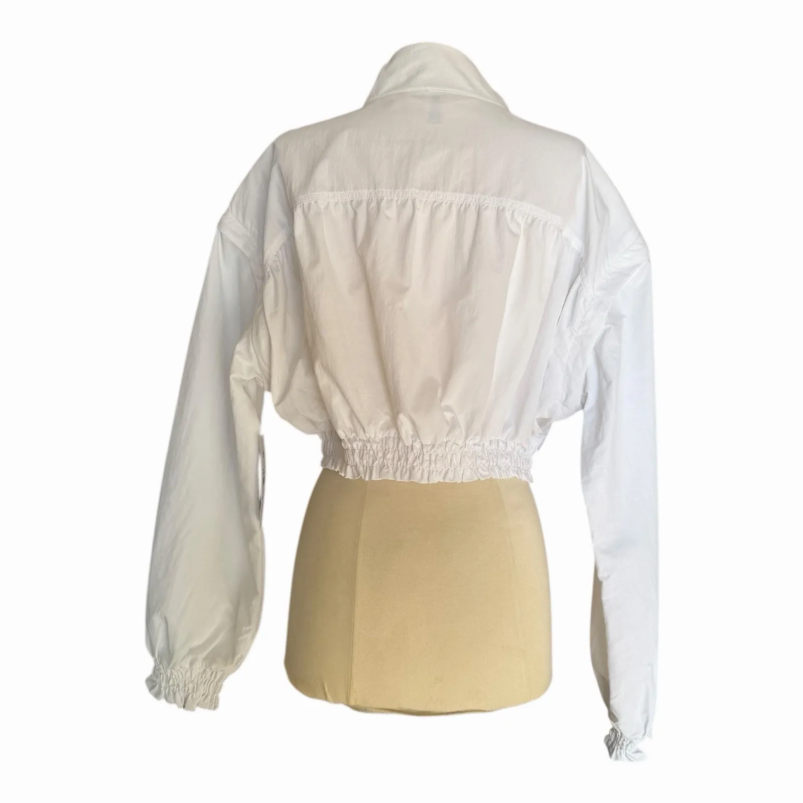 Spiritual Gangster Bridget Crop Zip Jacket / Vest 2-Way Bright White Small NWT - Image 7