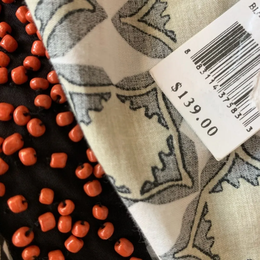 Sigrid Olsen Cotton Beaded Print Tunic Top Size S NWT - Image 12