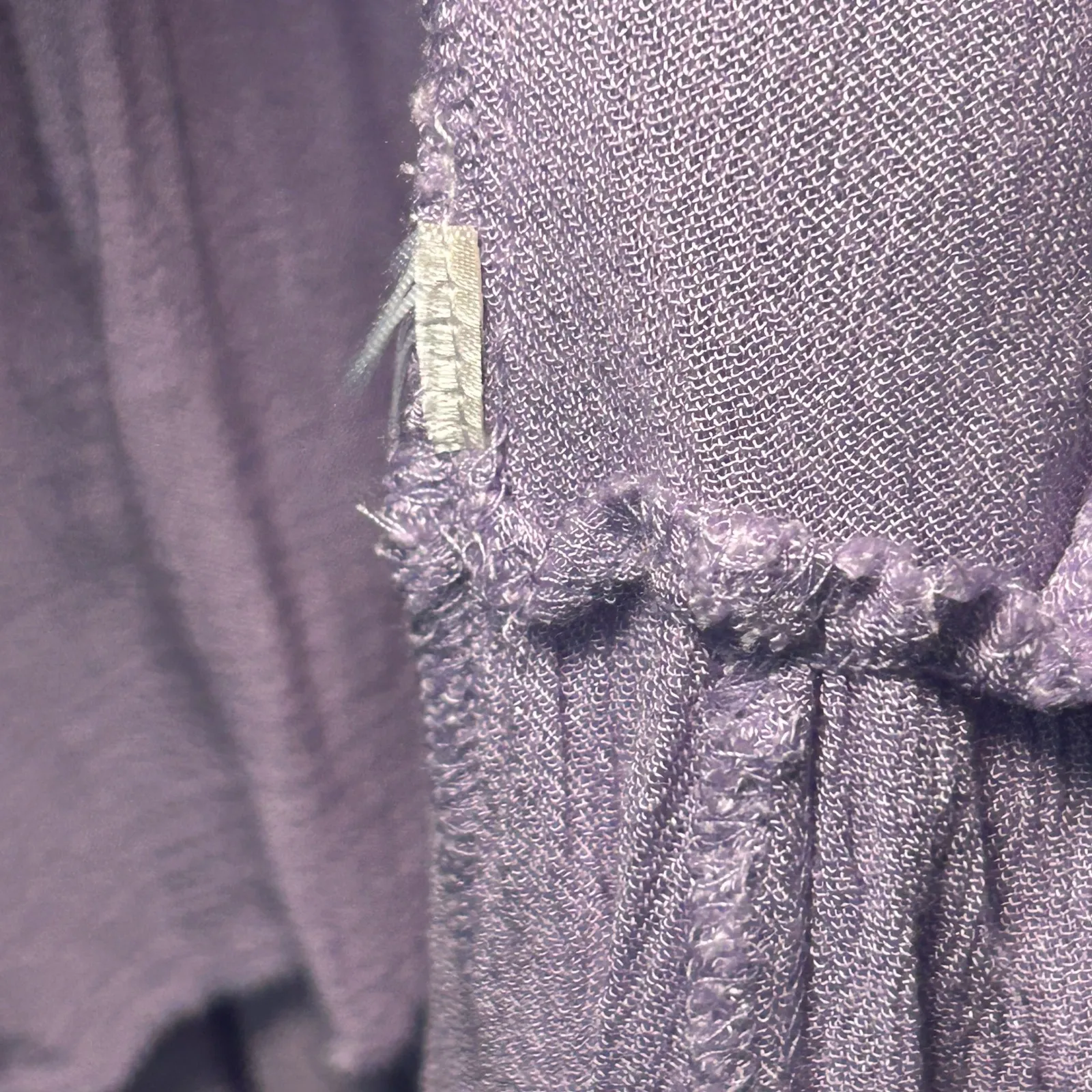 Free People Adella Slip Lilac Lace Trim Mini Dress Spaghetti Straps Ruffle Hem S - Image 4