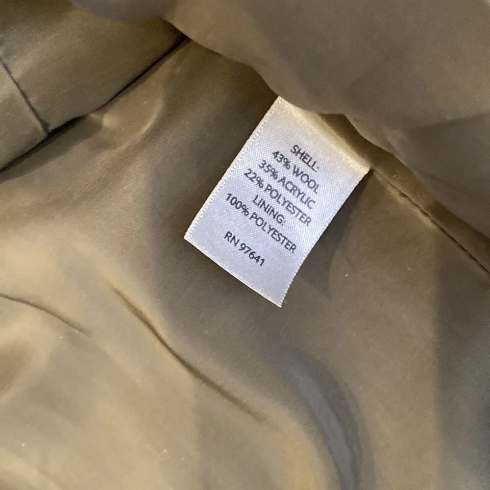 J. Jill Green Woven Blazer Jacket Button Closure EUC Sz MP Wool Green Women’s - Image 6