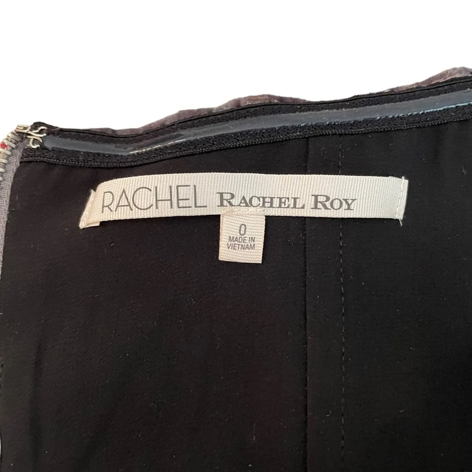 NWT RACHEL Rachel Roy Strapless Purple Velvet Wrap Style Dress Formal Womens 0 - Image 12