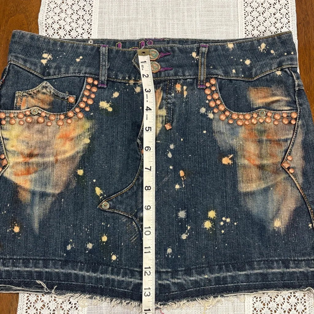 Inkslingers Denim Mini Skirt Blue Size 6 - Image 5