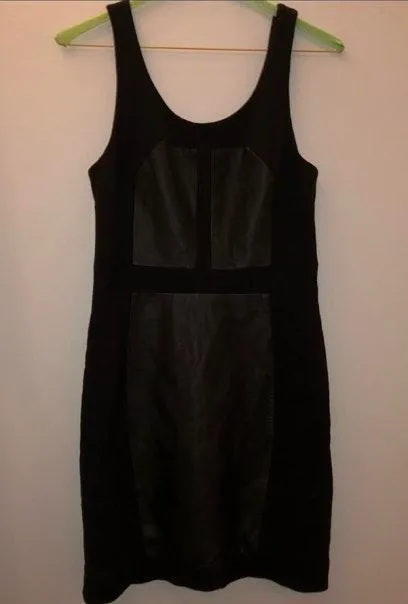 Black Leather Dress Size 4 - Image 2