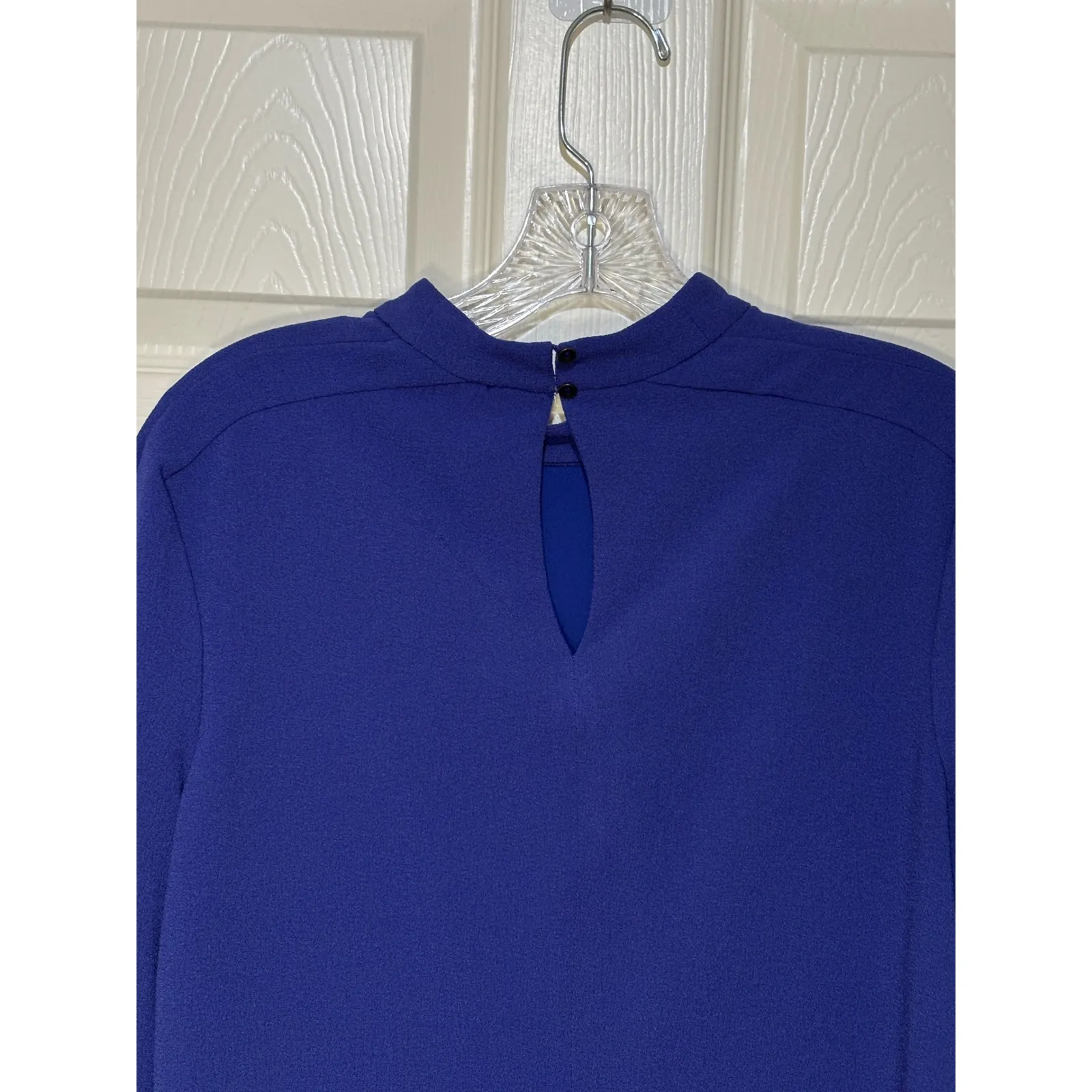 Charles Henry Royal Blue Mock Neck Long Sleeve Shift Dress Sz S Office Cocktail - Image 4