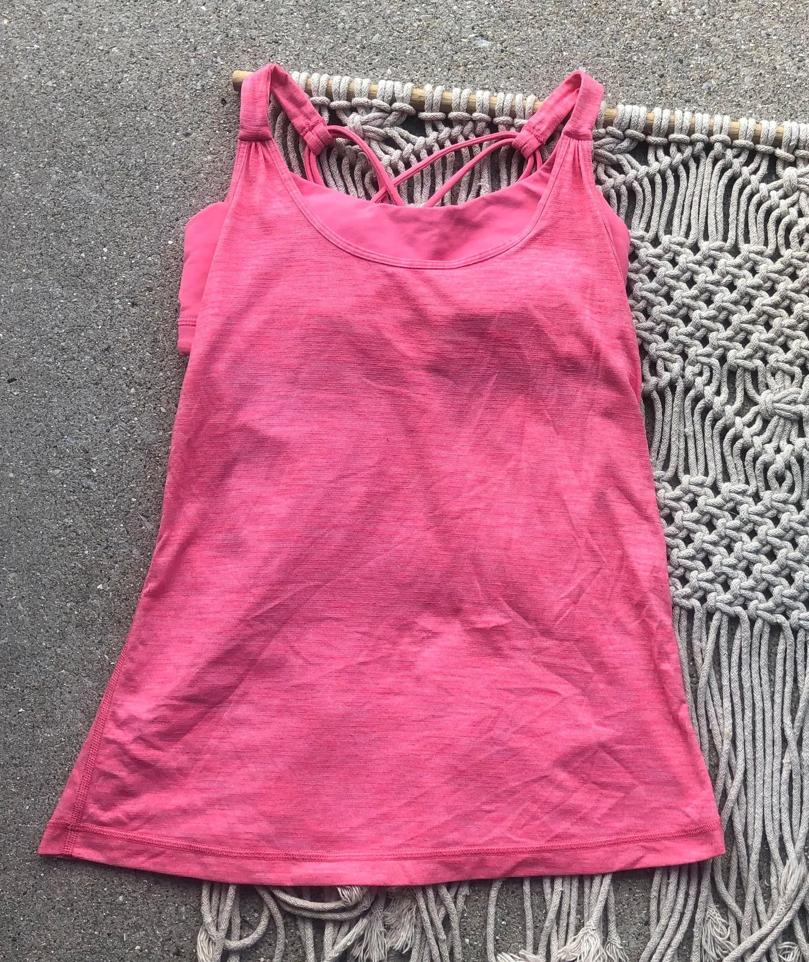 Lulu Sunset Salutation Strappy Back Athletic Tank Top Size 4 - Image 4