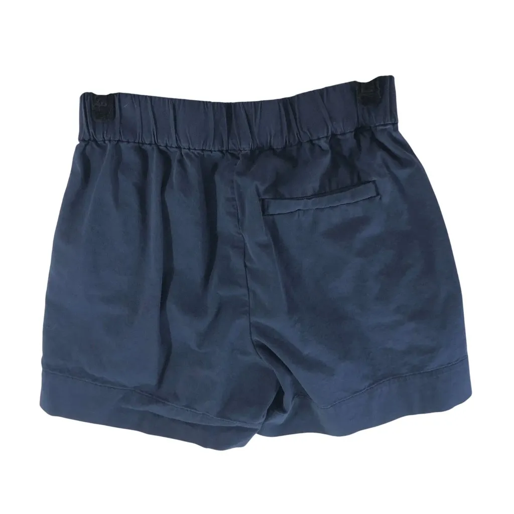 Everlane Womens The Easy Short Navy Elastic Waist Relaxed Size 4? Cotton Blend - Image 2