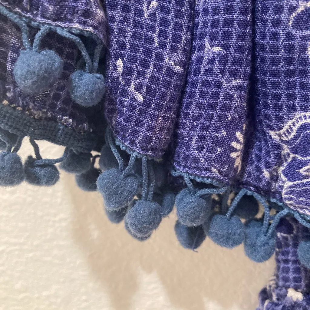 Raga Blue Boho Pom Pom Romper XS | Festival Gypsy Style - Image 5