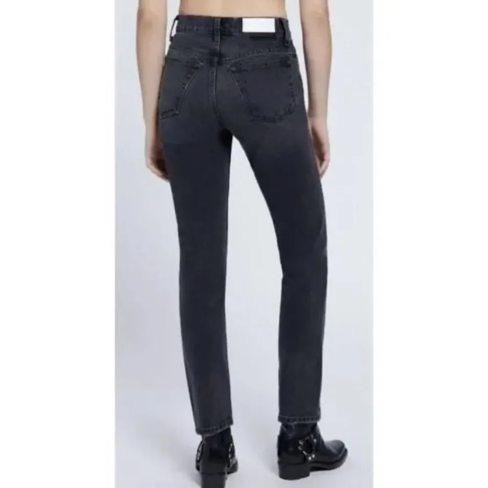 NWT RE/DONE WORN BLACK WITH RIP 70S STRAIGHT - Image 2