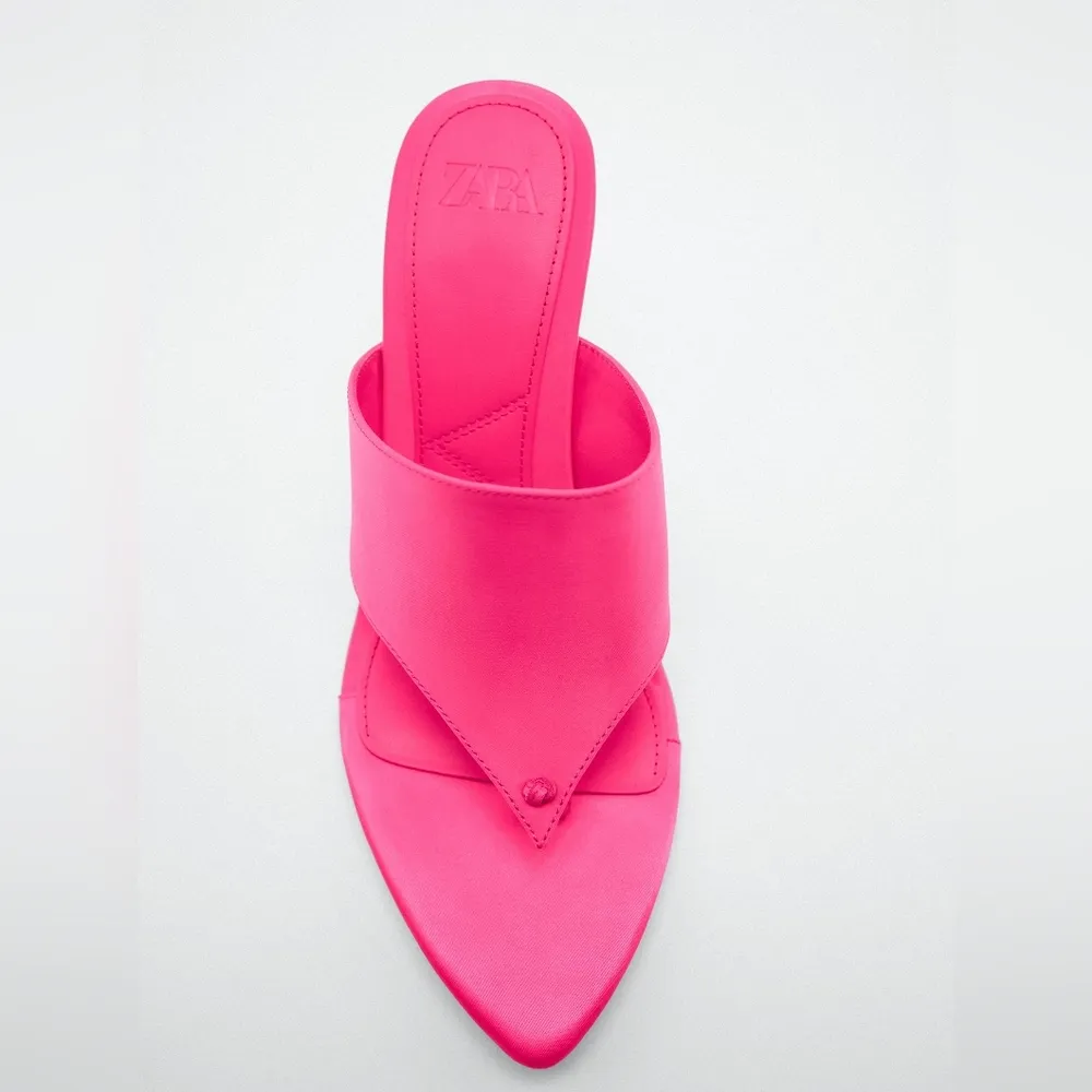 SATIN HIGH-HEEL SANDALS - Image 4