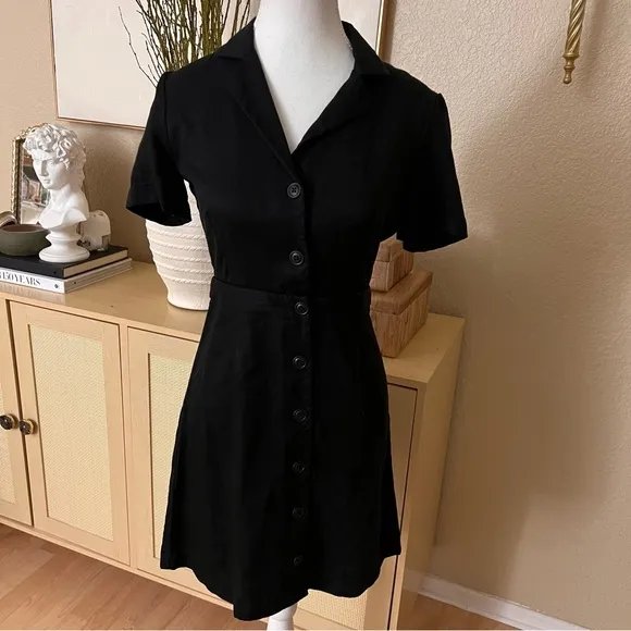 VETTA The‎ Notch Collar Two Piece Dress Convertible Black Dress Size 0 - Image 5