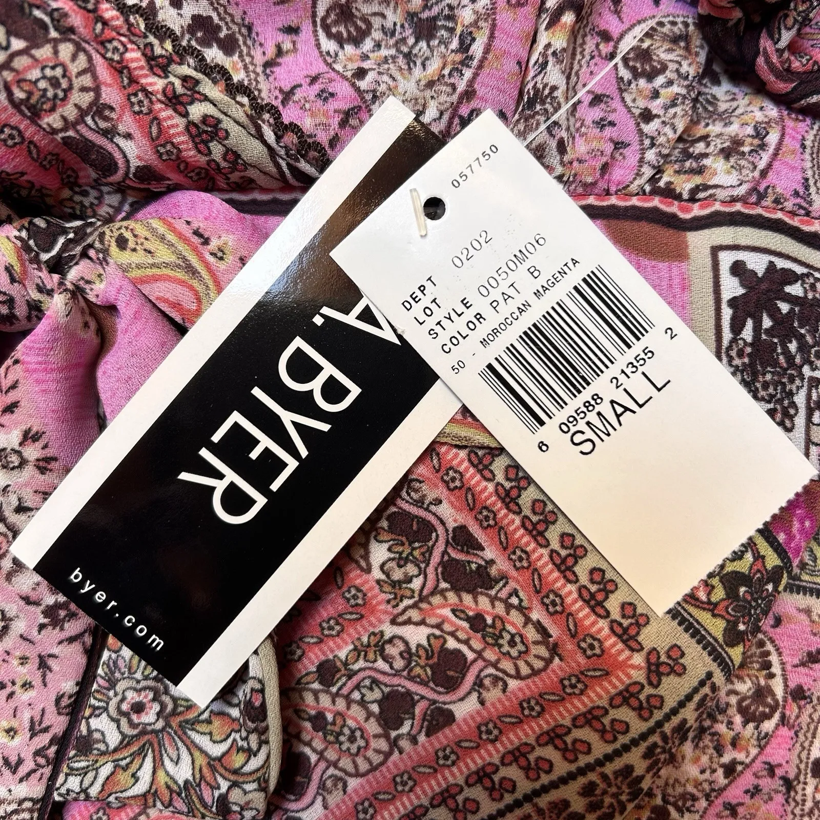 NEW Vintage Y2K Women's Small Pink Patchwork Babydoll Sheer Top WhimsiGoth Fairy - Image 8