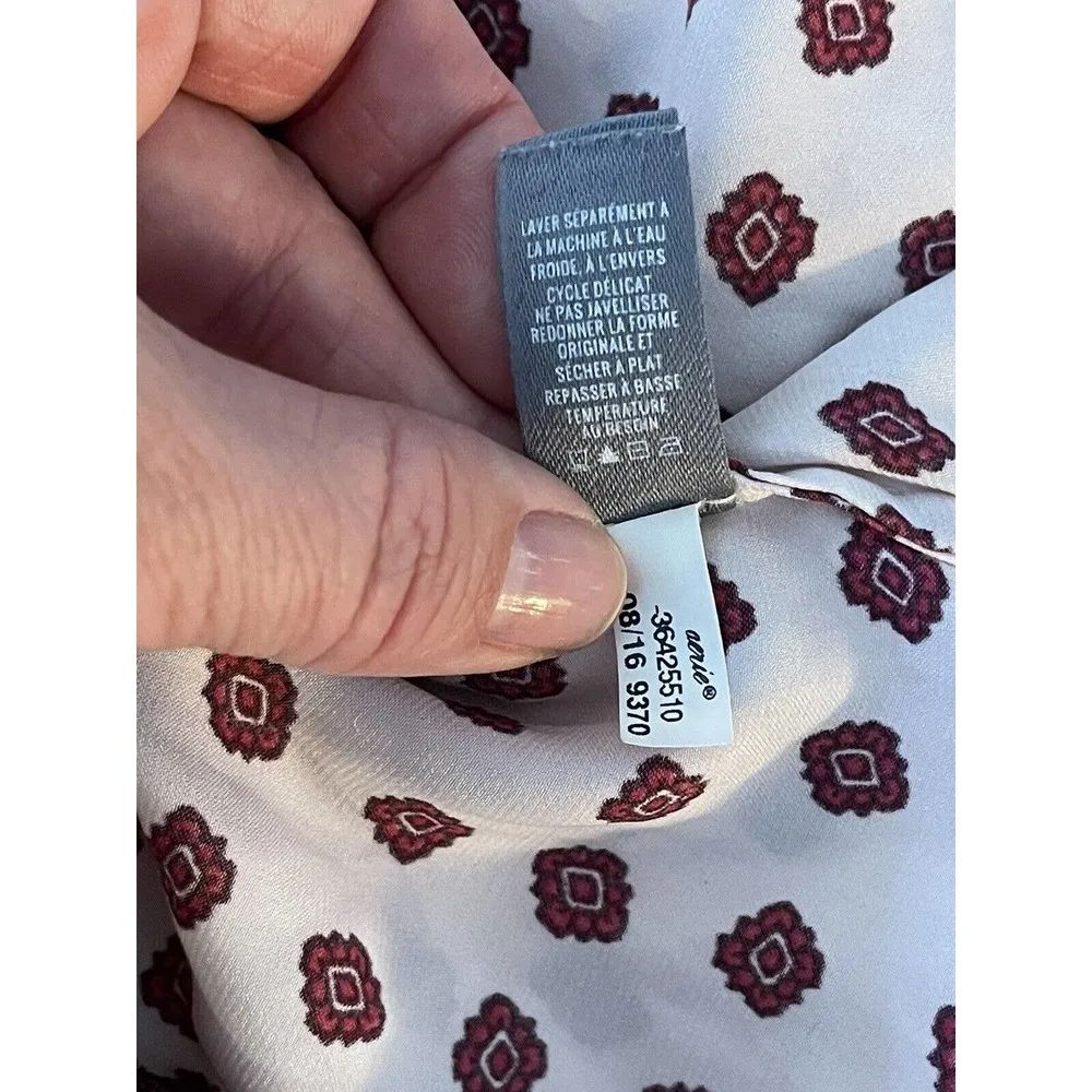 Aerie Nightie Size Small Satin with Lace Trim Pink/Burgundy Spaghetti Straps - Image 5