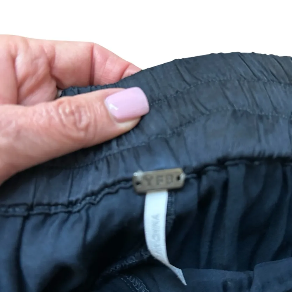 Young Fabulous & Broke Pull On Satin Cargo Pants in Black Size XS - Image 4