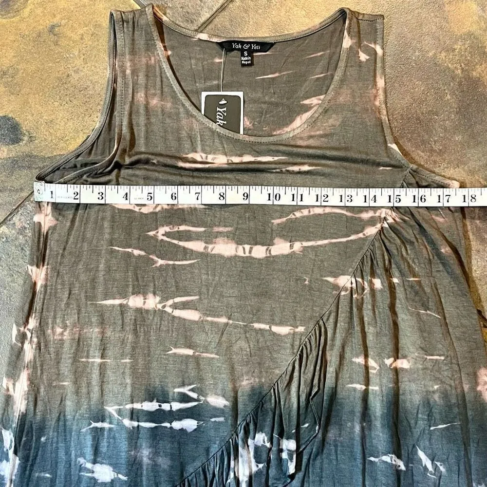 NWT Yak & Yeti Tye Dye Ombre Tank Small Blue - Image 5