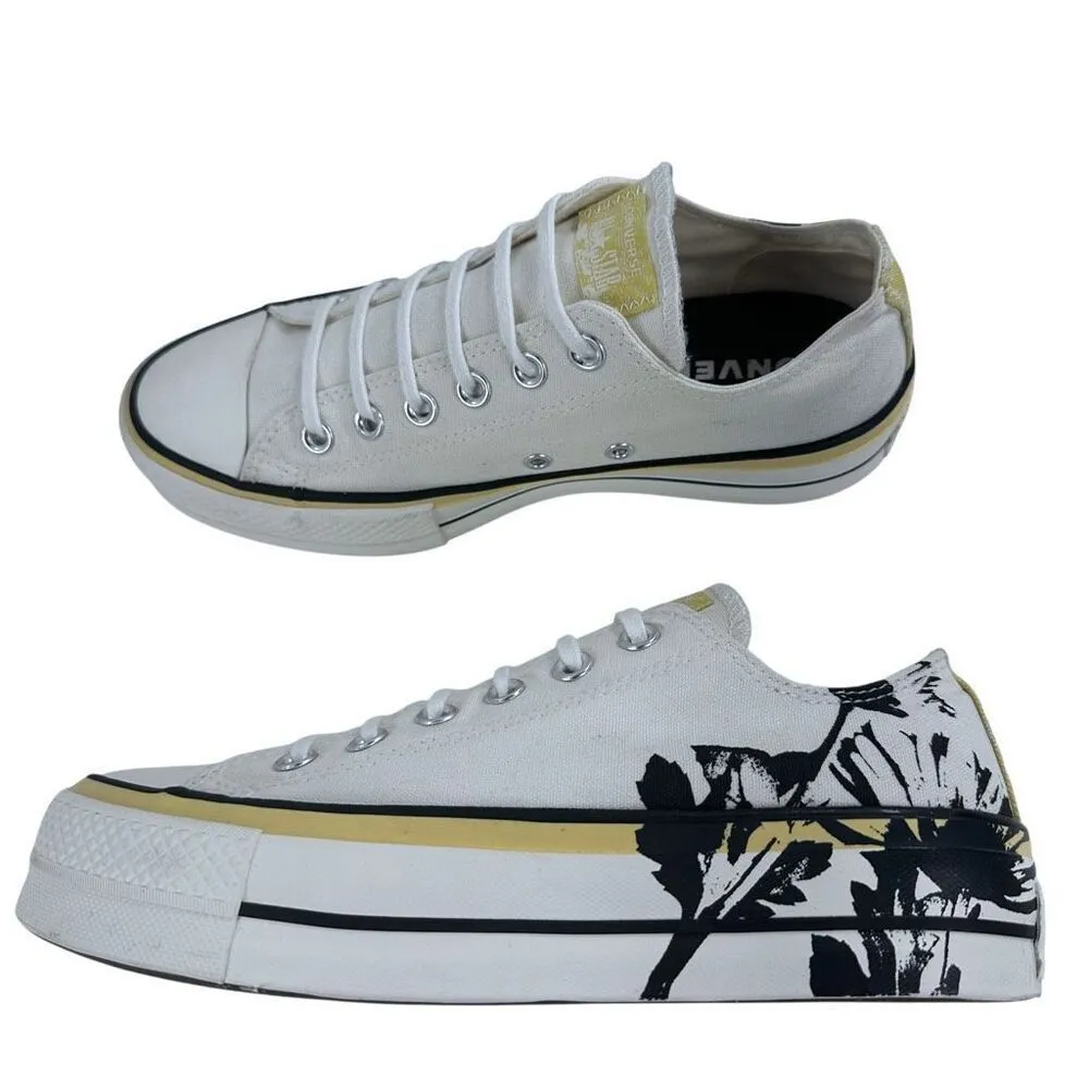Converse Chuck Taylor All Star Floral Lift Low Top Platform Sneakers Womens 8 - Image 8