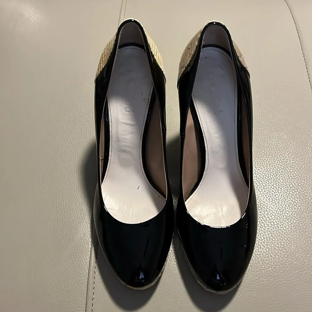 Chloé Black patent leather animal print high heels EUSz 39 US‎ 9 Snake Python - Image 4