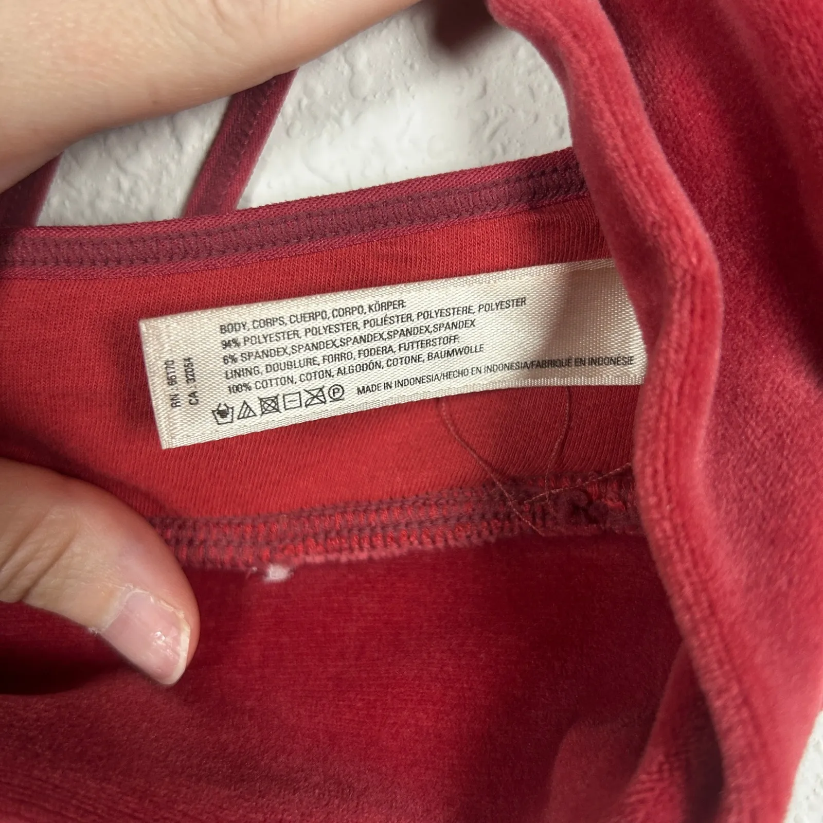 Floreat Loved By Anthropologie Red Velvet Halter Strappy Bralette Top‎ Medium - Image 7