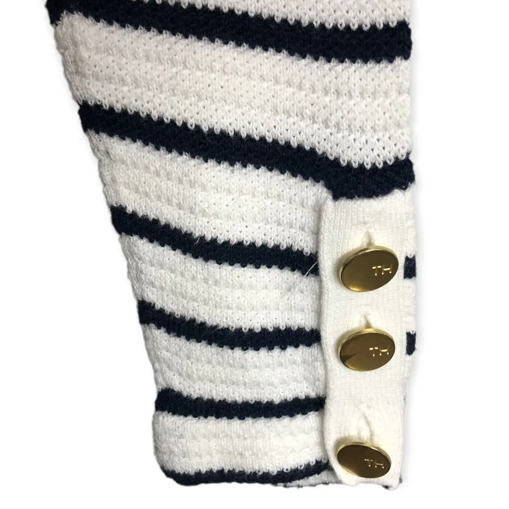 Tommy Hilfiger Striped Ribbed Knit Long Sleeve Pullover Sweater - Image 7