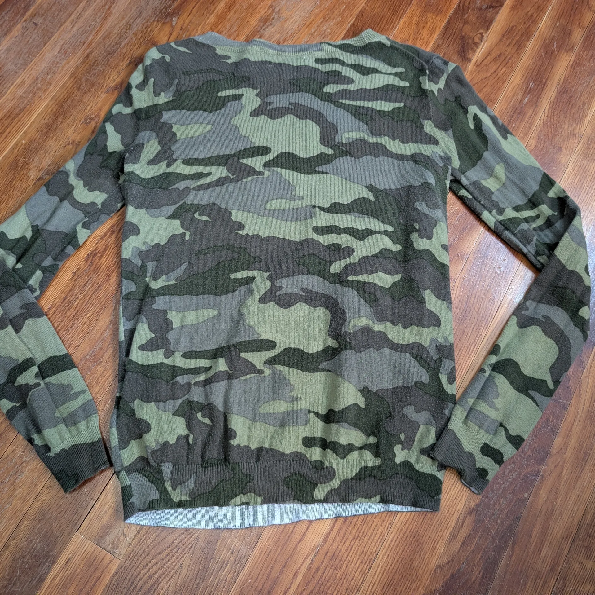J. Crew Camouflage Knit Sweater Women's Small - Image 2