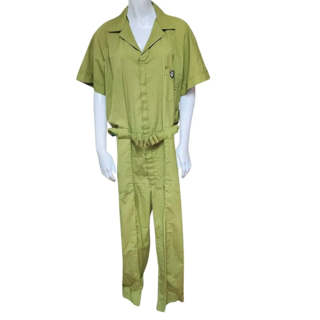 Vintage 70s Green Unisex Jumpsuit Size L - Image 2