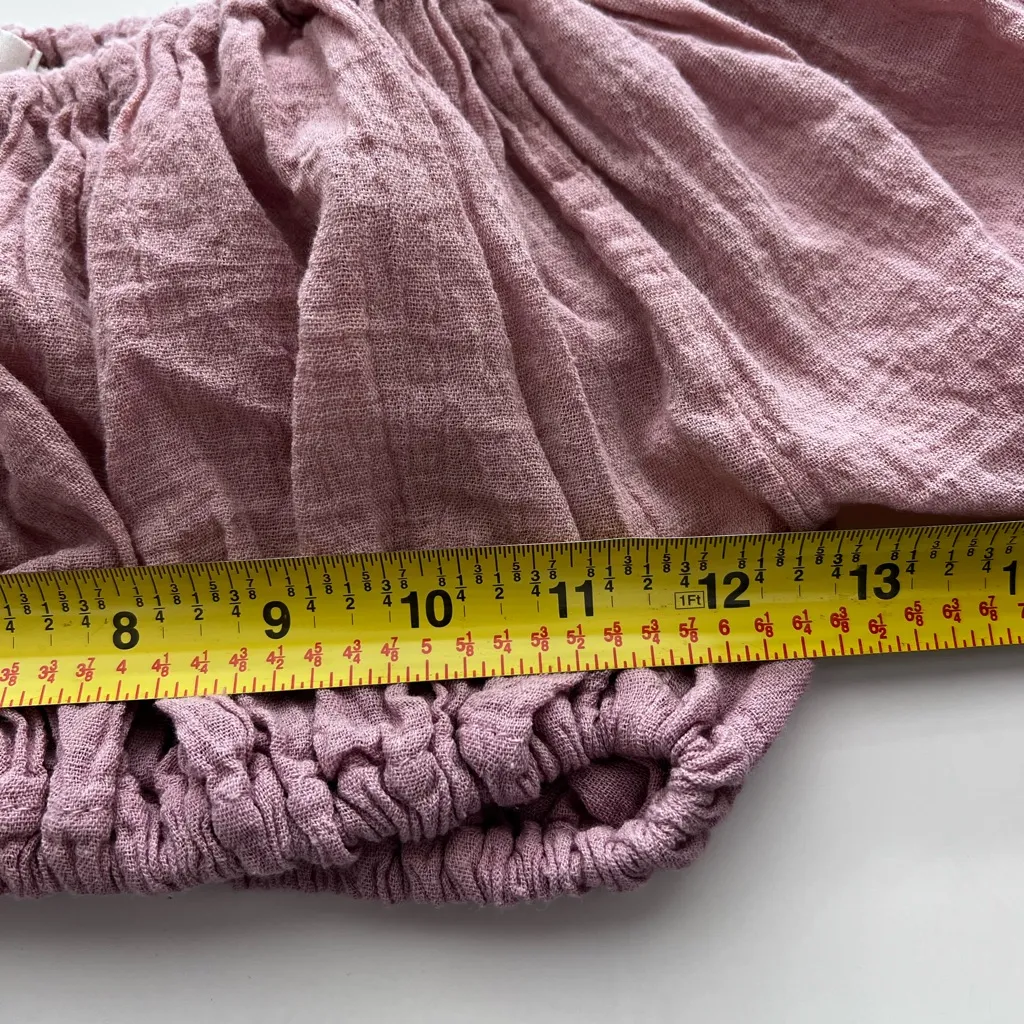 Savannah Morrow the Label mauve crop top long sleeve gauze XS S - Image 6