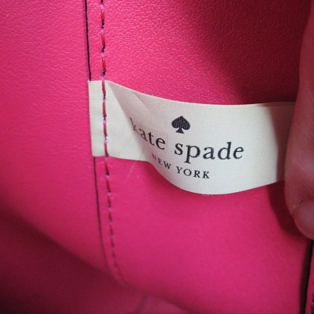 Kate Spade Black Sweetheart Pink Kyra Arbour Hill Leather Tote - Image 15