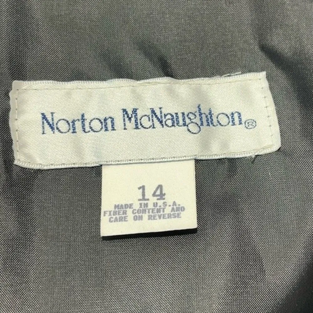 Norton Mcnaughton Vintage  Vest Womens 14 Velvet Metallic Floral Trending Preppy - Image 12