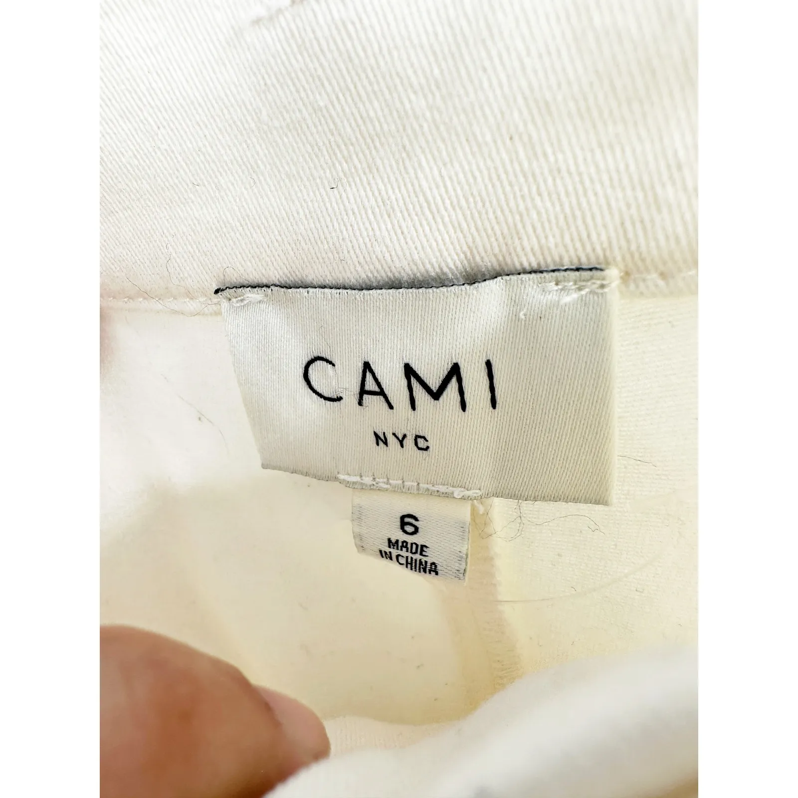 Cami NYC Womens Cotton Faux Pearl Accent High Rise Wide Leg Pants White Size 6 - Image 3