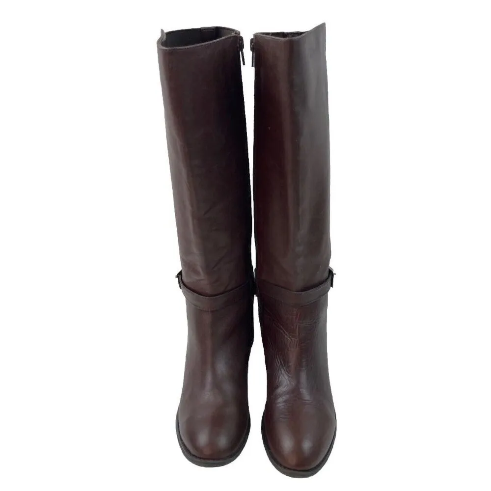 Ralph Lauren Meranda Boots Womens 6B Brown Leather Riding Quite Luxury Academia - Image 2