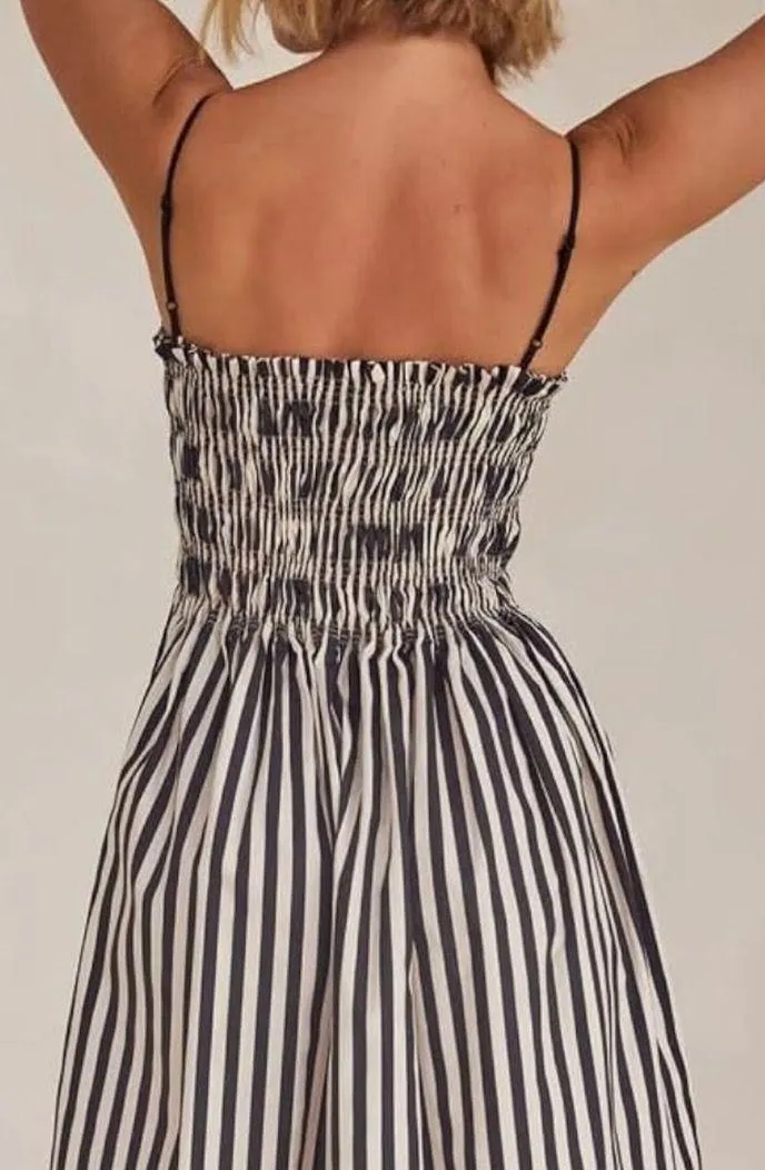 Striped Maxi Dress White Size M - Image 4