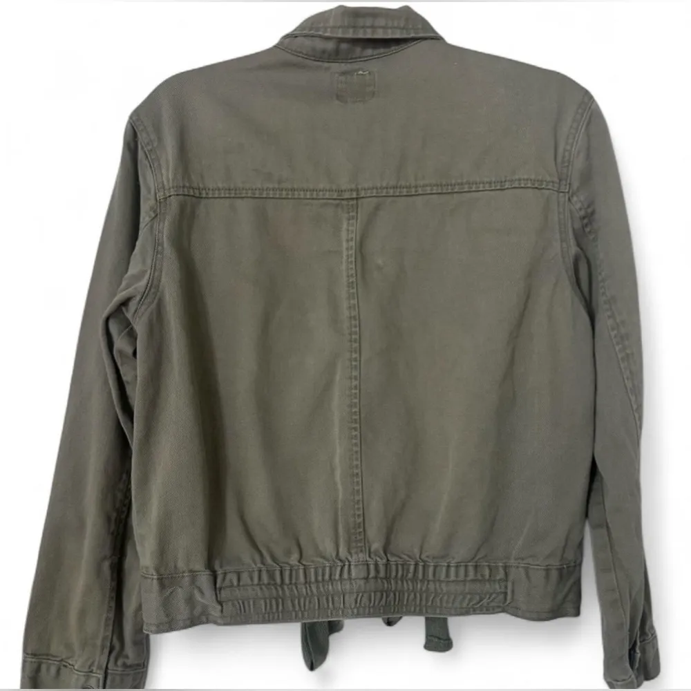 Jeans Green Denim Jacket Size Small | 100% Cotton | Zip & Snap Closure - Image 3