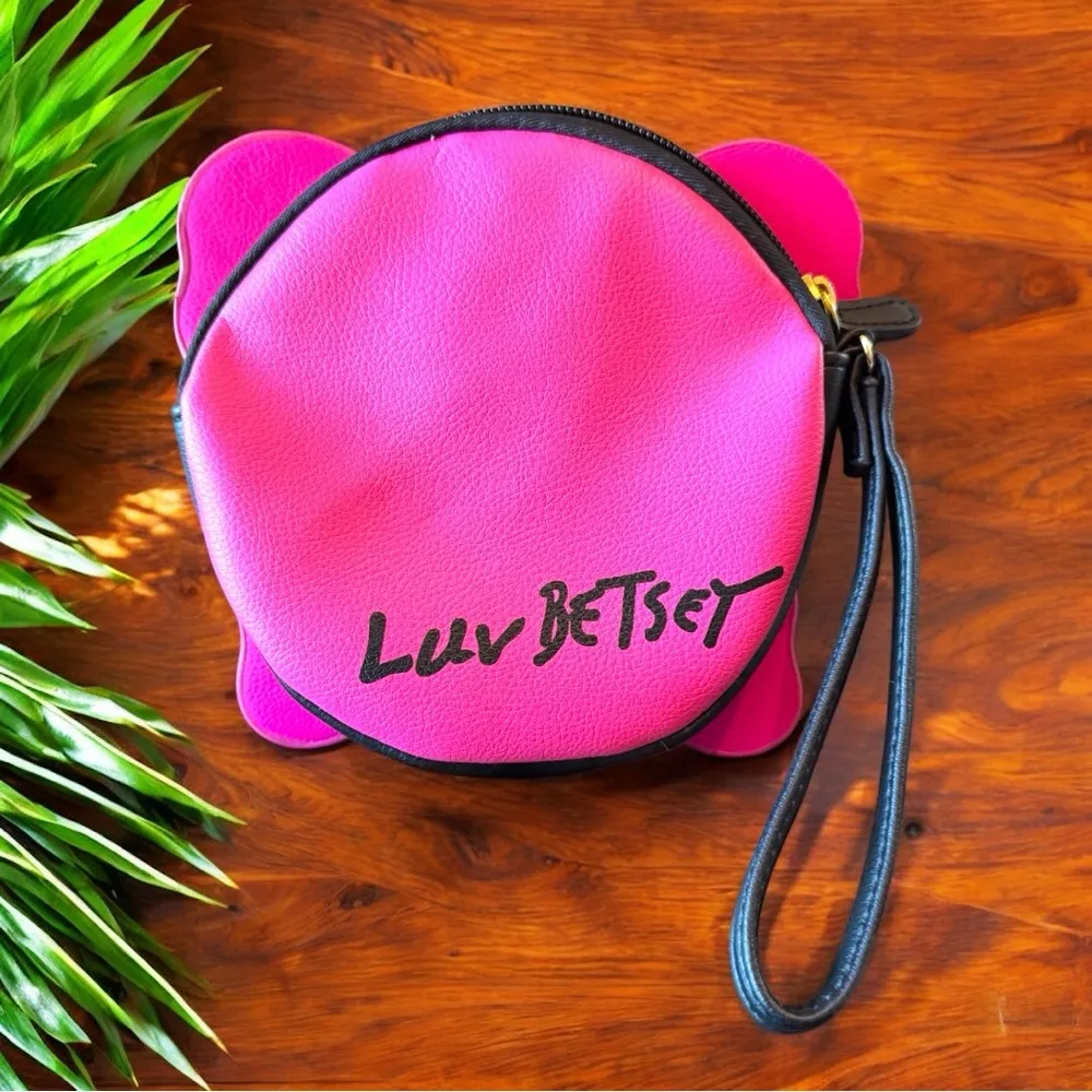 BETSEY JOHNSON Butterfly Wristlet - Pink & Rainbow Applique - Image 2