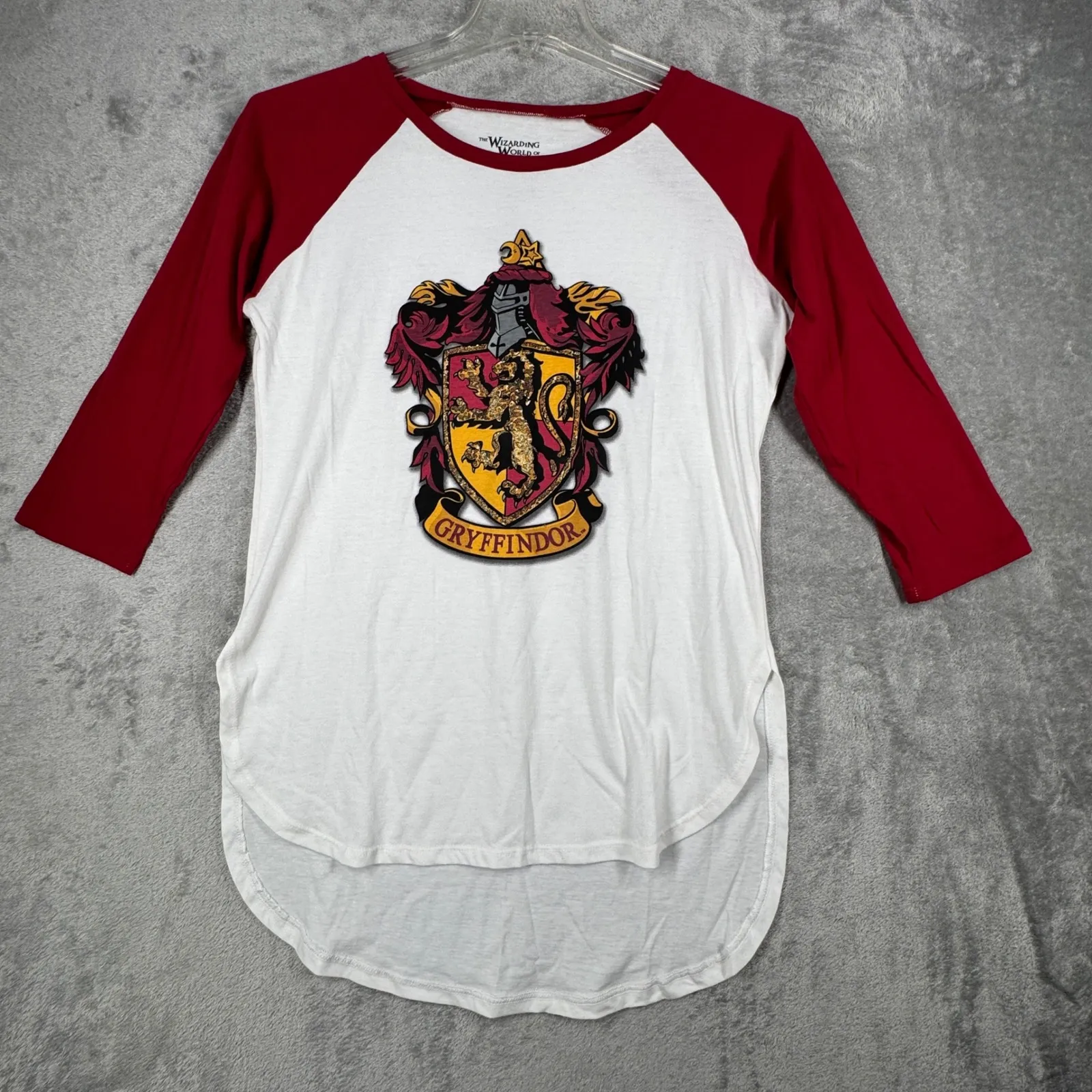 Harry Potter Gryffindor Raglan T-Shirt Unisex Wizarding World 3/4 Sleeve Medium - Image 2