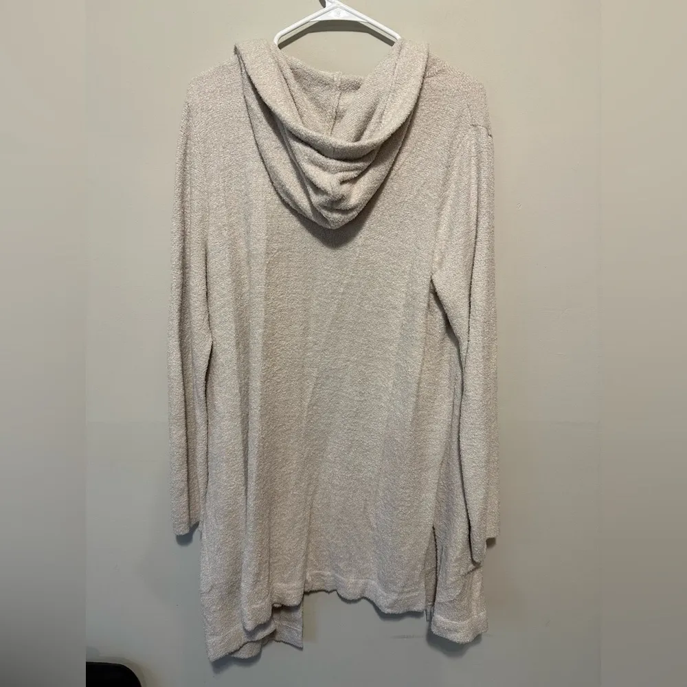 Barefoot Dreams Cozychic Lite Coastal Hooded Cardigan Beige Size L/XL - Image 7