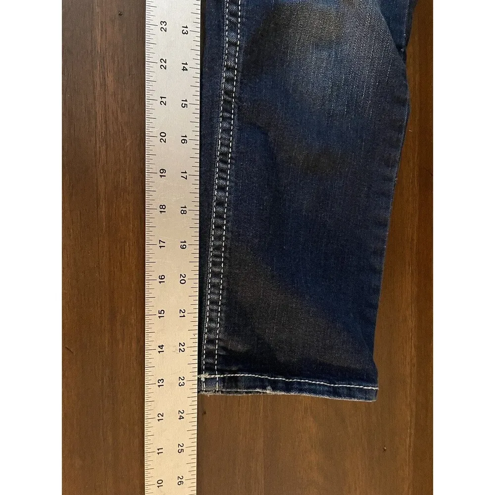 Silver Suki Surplus Mid Capri Dark Denim Jeans Women’s Size 28 Low Rise Cropped - Image 9