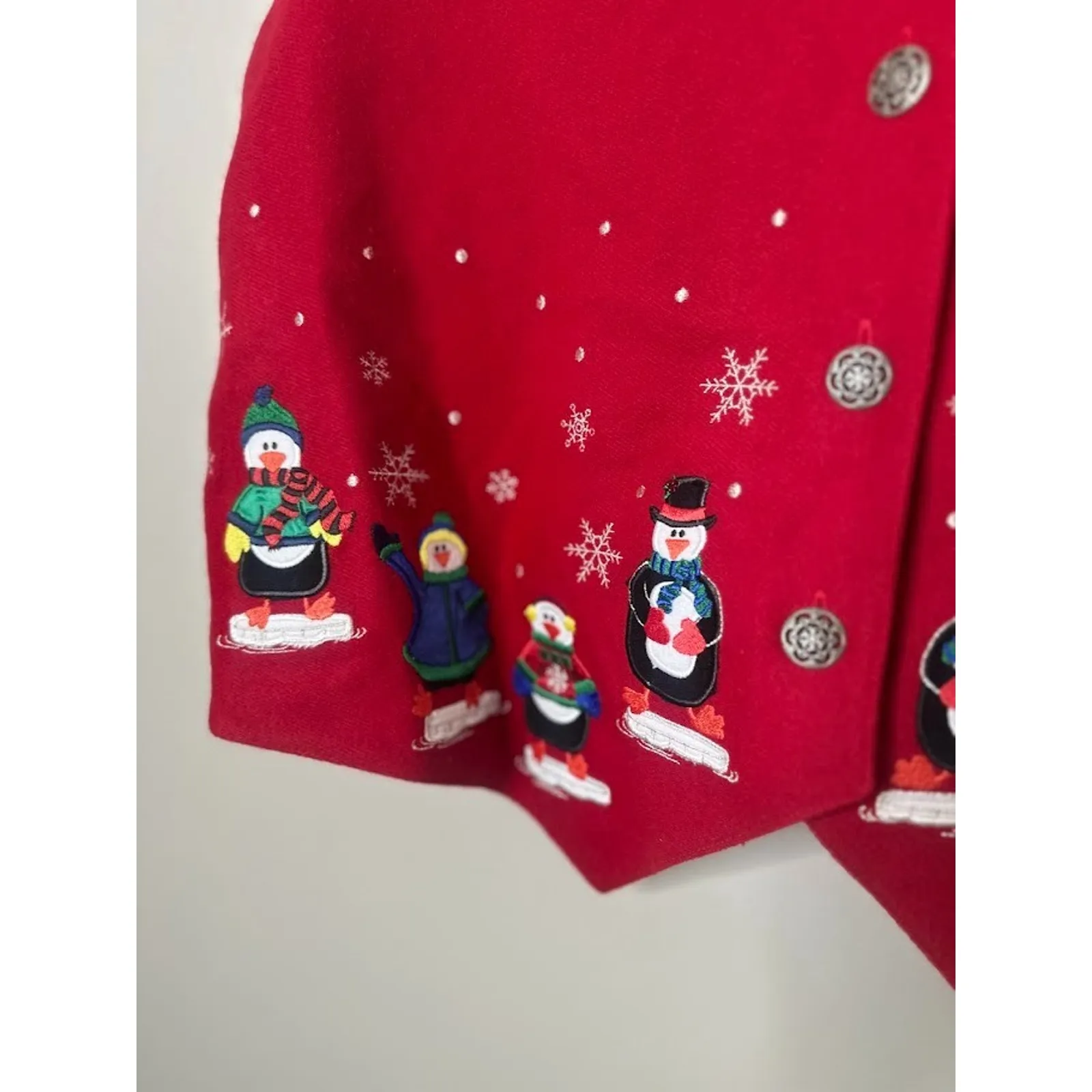 Karen Scott Womens XL Red Vest Snowman Christmas Holiday Festive Winter Penguin - Image 3
