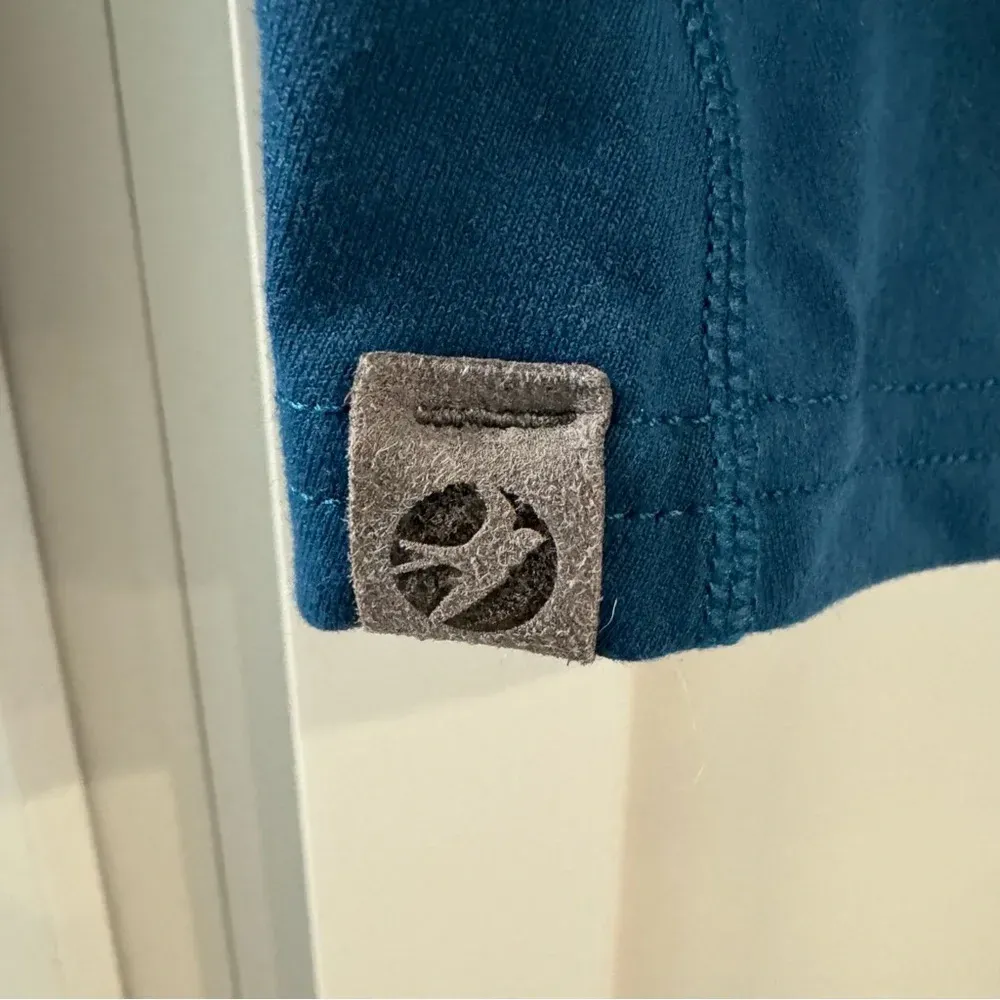 Oiselle Teal 7/8 Leggings with Mesh Panels Behind‎ Knees size 6 - Image 10