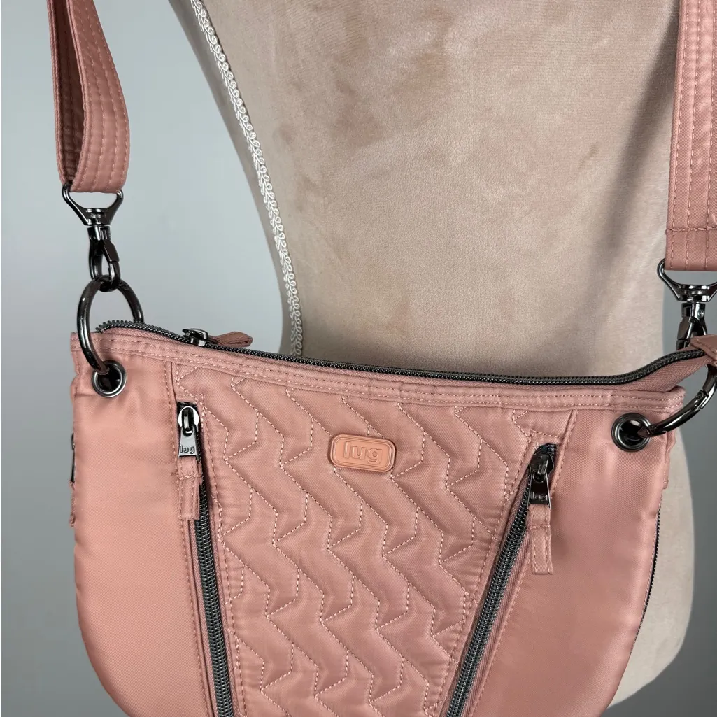 Lug Blush Quilted Crossbody Bag Pink - Image 5