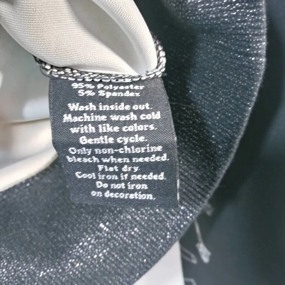 Rock & Republic Black Jewels and Crosses Patterned Gothic Grunge Sweatshirt M - Image 6