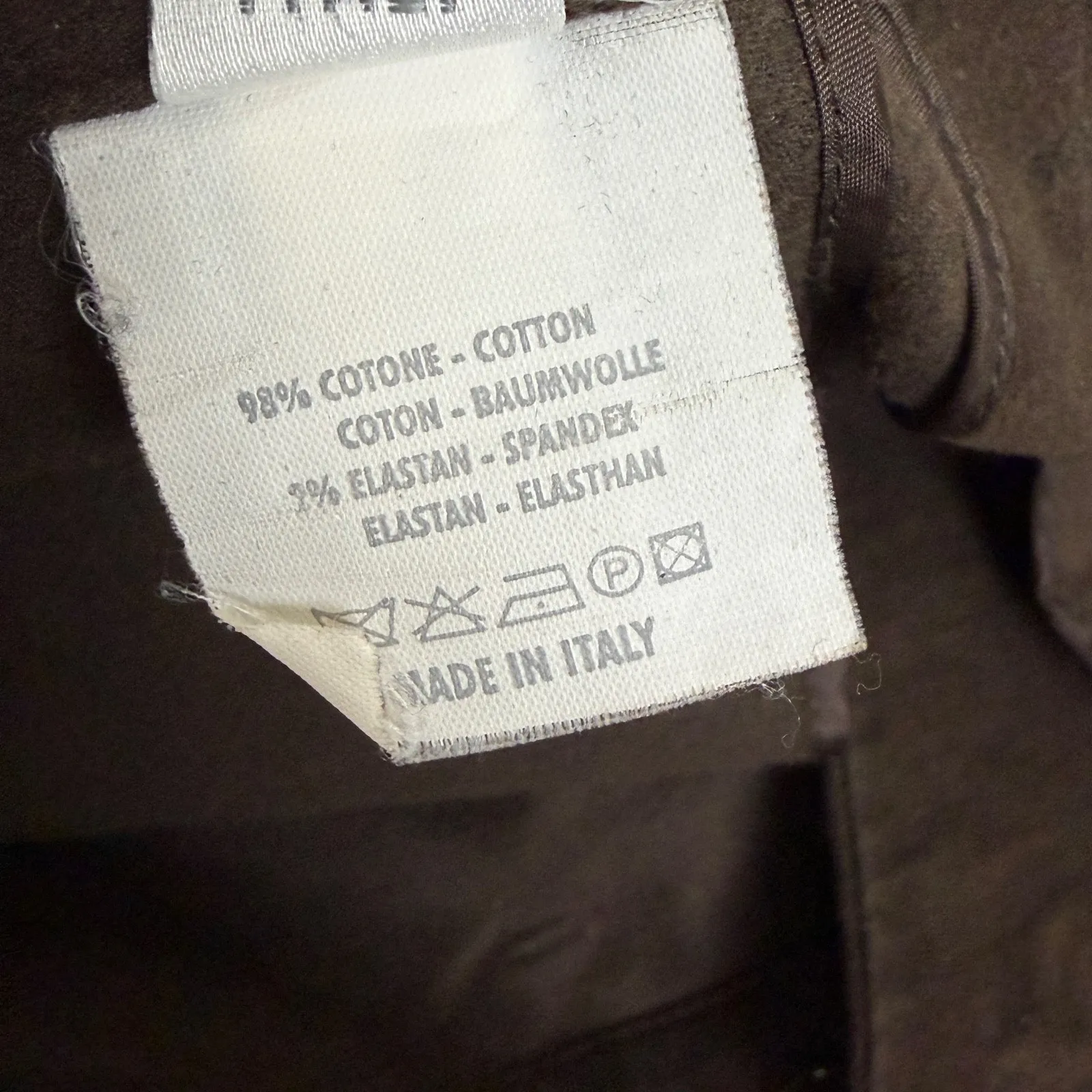 Gunex Pants Womens Size 6 Brown Tapered Leg Trouser Ankle Buckles Made in Italy - Image 9