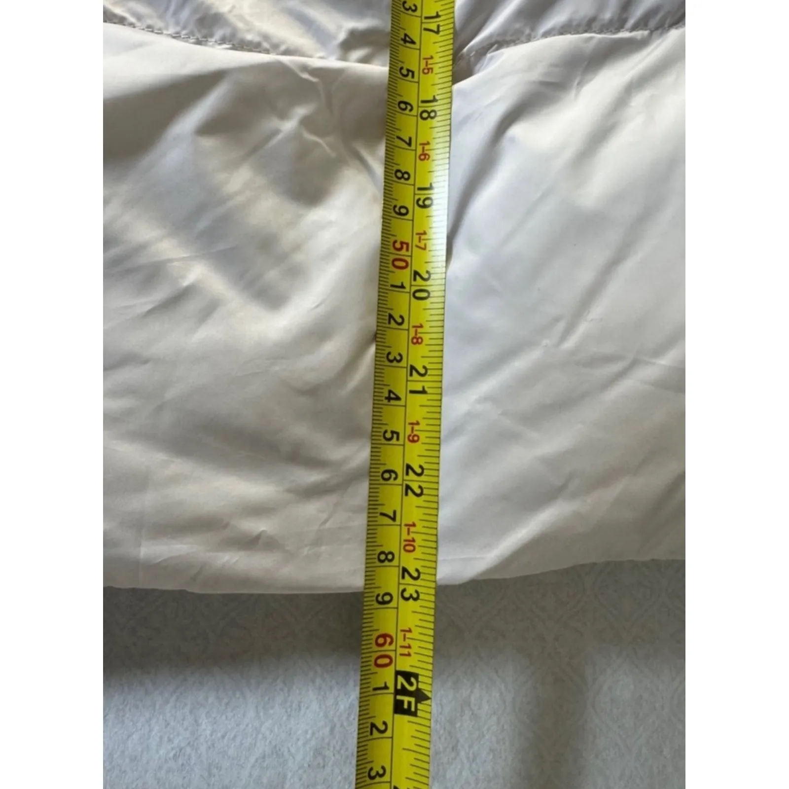 NVLT Women Puffer Jacket Ivory High Neck Quilted Full Zip size XL - Image 6