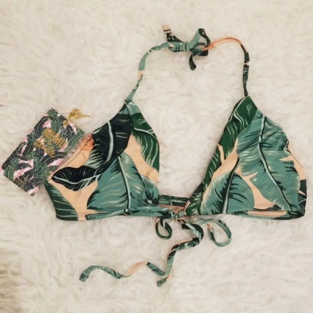 💕SHOW ME YOUR MUMU💕 Santorini Tie Top ~ Beverly Barbie Leaf Print XS NWT - Image 8