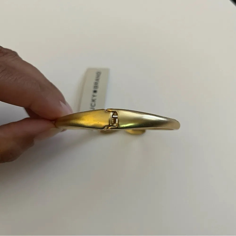 Lucky Brand Leaf Open Cuff Bracelet - Image 5