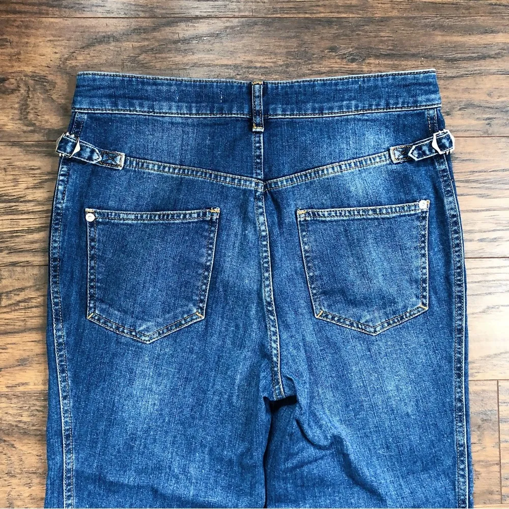 Anthropologie Pilcro • Anthro Buckled Ultra High-Rise Cropped Slim Jeans boyfriend raw hem - Image 9